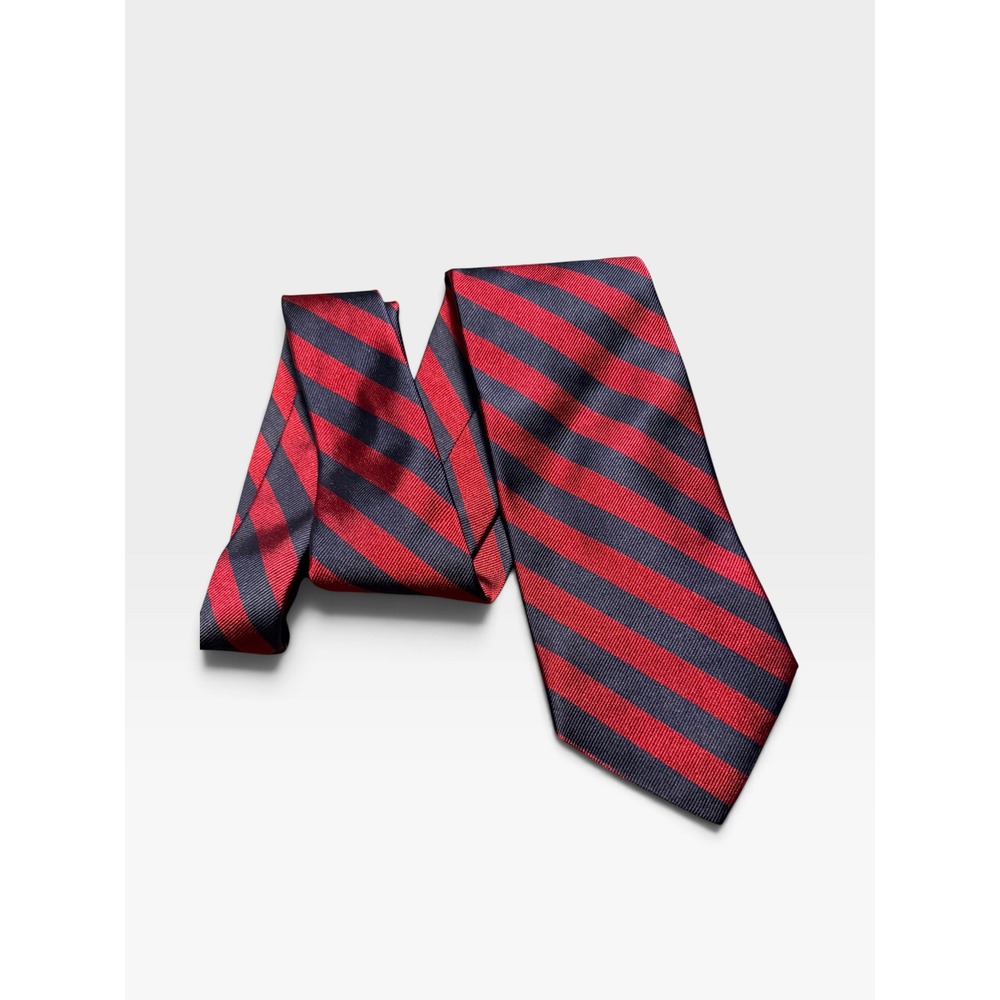 Brooks Brothers 346 Mens Silk Repp Stripe Tie Navy Blue Red Made in USA new